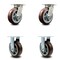 Service Caster 6 Inch Kingpinless Poly on Polyolefin Wheel Swivel Caster Swivel 2 Rigid, 2PK SCC-KP30S620-PPUR-2-R-2 - alternate 1